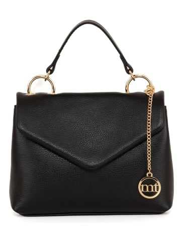 Mia Tomazzi Leder-Henkeltasche in Schwarz - (B)28 x (H)21 x (T)9 cm