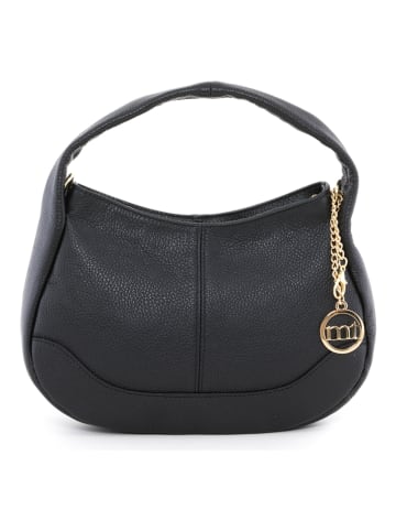 Mia Tomazzi Leder-Henkeltasche "Pismonte" in Schwarz - (B)29 x (H)19 x (T)7 cm