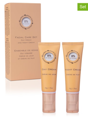 KEDMA 2-delige set: dag- en nachtcrème "8% By Kedma", elk 50 ml