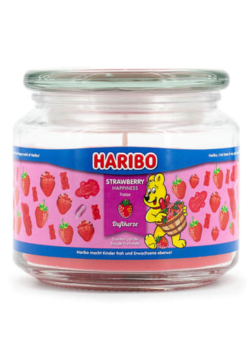 Haribo Duftkerze "Haribo Strawberry Happiness" in Rot - 300 g