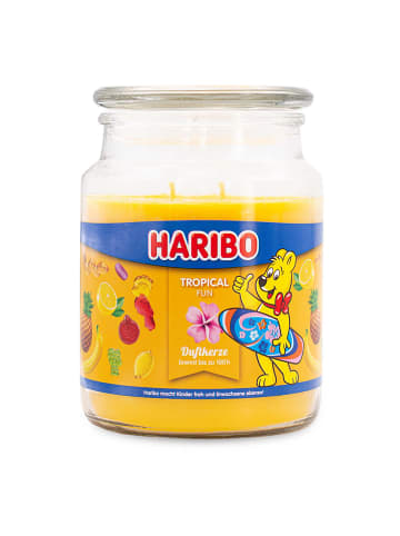 Haribo Duftkerze "Haribo - Tropical Fun" in Gelb - 510 g