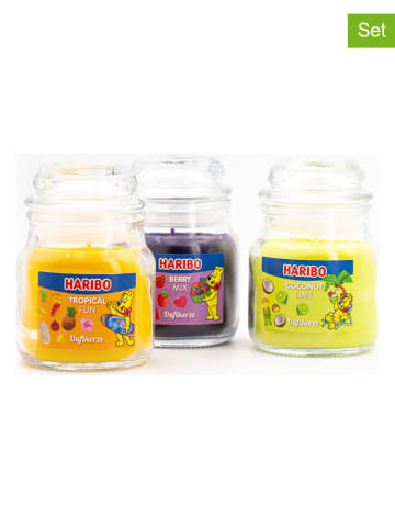 Haribo 3er-Set: Duftkerzen "Haribo" in Bunt - 3 x 85 g