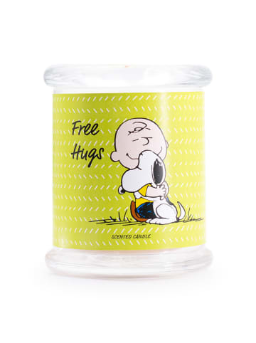 Peanuts Duftkerze "Free Hugs" in Gelb - 250 g