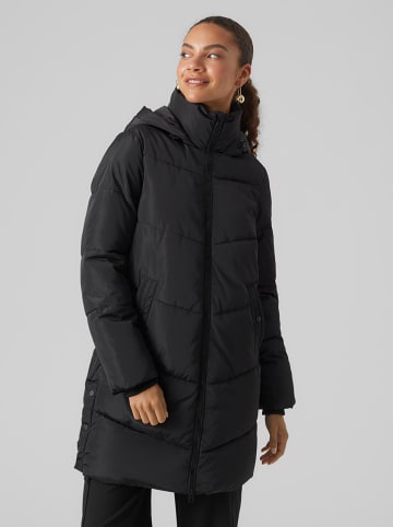 Vero Moda Doorgestikte mantel zwart