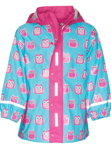 Playshoes Regenmantel in Hellblau/ Pink