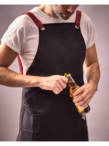 Gentlemen's Hardware Grillschürze in Schwarz/ Rot