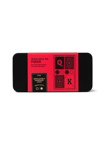 Gentlemen's Hardware Pokerspiel in Schwarz/ Rot