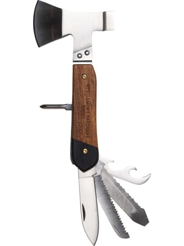 Gentlemen's Hardware Narzędzie wielofunkcyjne 10w1 w kolorze srebrno-jasnobrązowym - dł. 17,5 cm