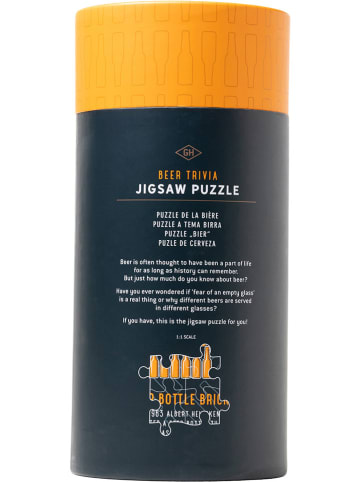 Gentlemen's Hardware 1000-częściowe puzzle "Beer" w kolorze czarno-pomarańczowym