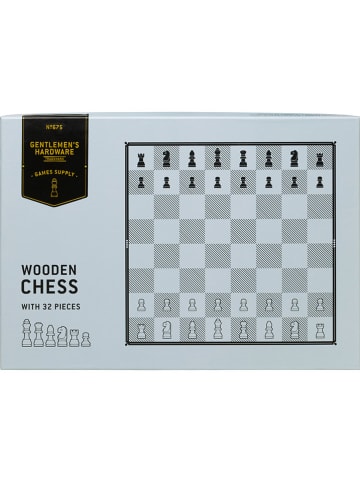 Gentlemen's Hardware Schachspiel in Braun/ Schwarz/ Weiß