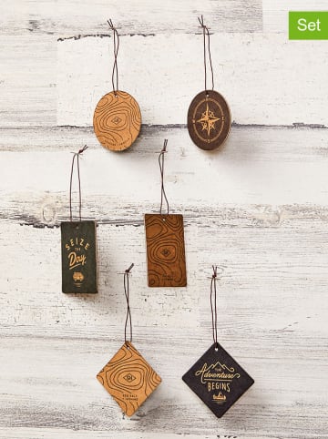 Gentlemen's Hardware Zapachy samochodowe (2 szt.) w kolorze czarno-brązowym - Ø 6,3 cm