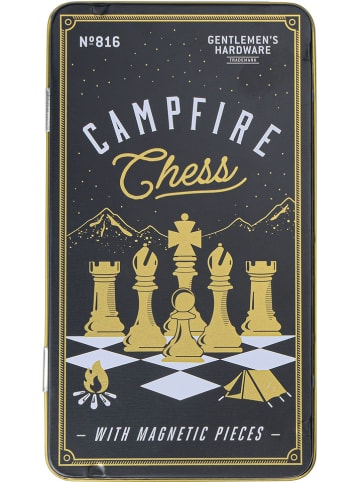 Gentlemen's Hardware Schachspiel "Campfire Chess" in Schwarz/ Gold