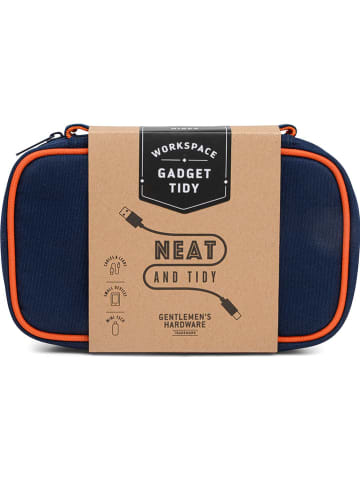 Gentlemen's Hardware Elektronik-Organizer "Tech Tidy" in Schwarz/ Orange - (L)19 cm