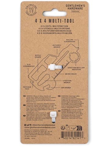 Gentlemen's Hardware Multifunktionswerkzeug in Weiß - (L)4 cm