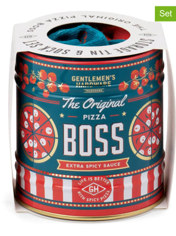 Gentlemen's Hardware 2tlg. Set: Socken "Pizza" in Blau/ Rot