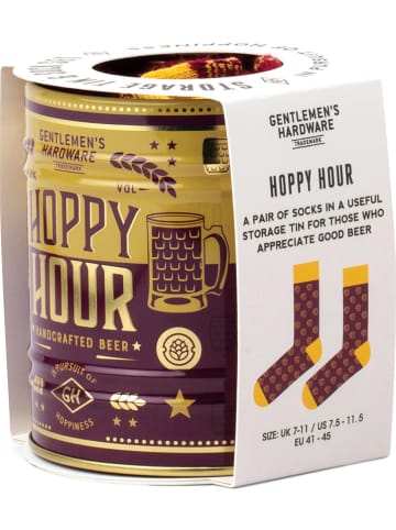 Gentlemen's Hardware 2tlg. Set: Socken "Beer" in Braun/ Gelb