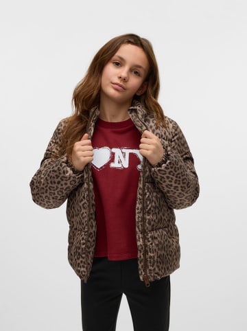 Vero Moda Girl Kurtka zimowa "Parda" w kolorze beżowo-jasnobrązowym