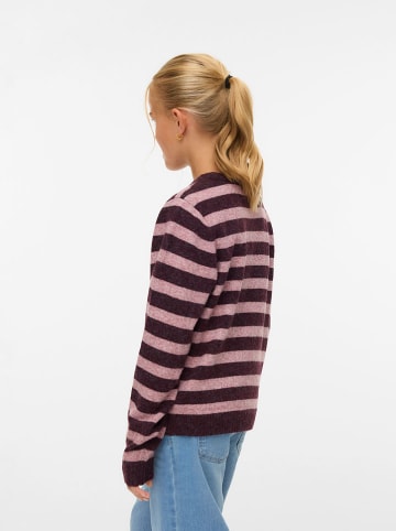 Vero Moda Girl Sweter "Doffy" w kolorze brązowo-jasnoróżowym
