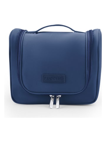 Puccini Kulturbeutel "Infinity" in Dunkelblau - (B)25 x (H)20 x (T)12 cm