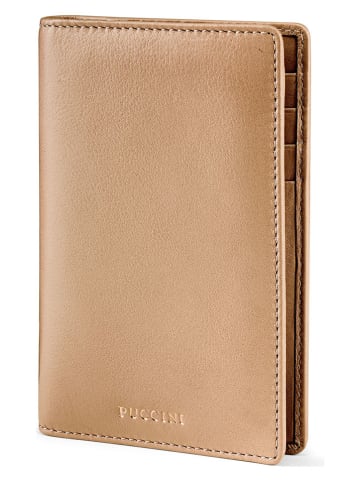 Puccini Etui "Zen" w kolorze beżowym na dokumenty podróżne - 10 x 14 x 1 cm