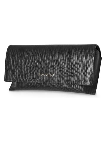 Puccini Brillenetui "Fashion" in Schwarz - (B)17 x (H)9 x (T)5 cm
