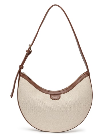 Puccini Schultertasche in Creme/ Hellbraun - (B)24 x (H)33 x (T)3,5 cm