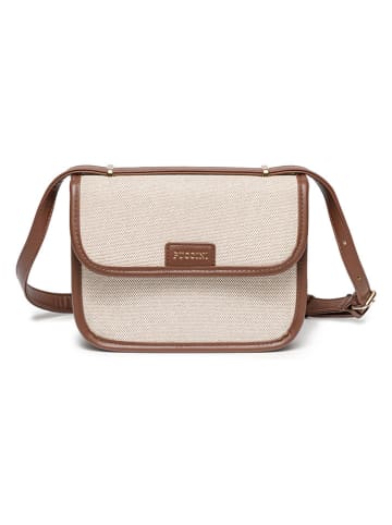 Puccini Umhängetasche in Creme/ Hellbraun - (B)21 x (H)16 x (T)9 cm