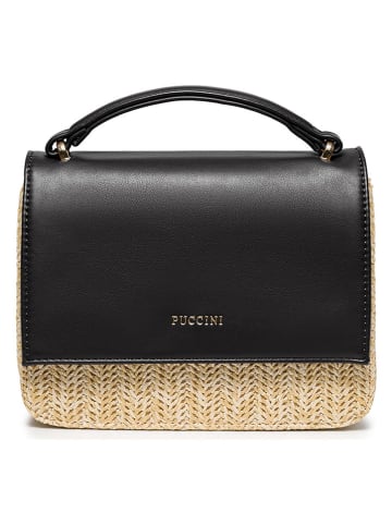 Puccini Umhängetasche in Beige/ Schwarz - (B)21 x (H)16 x (T)7,5 cm