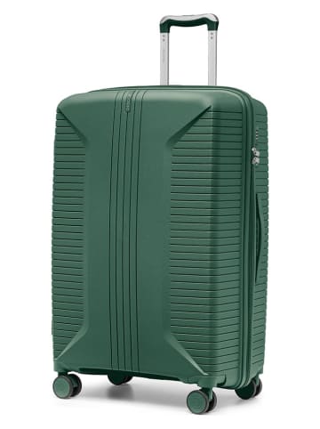 Puccini Hardcase-Trolley "Berlin" in Grün - (B)48 x (H)74 x (T)34 cm