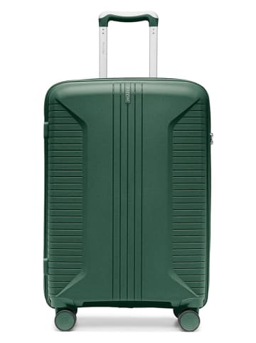 Puccini Hardcase-Trolley "Berlin" in Grün - (B)43 x (H)64 x (T)30 cm