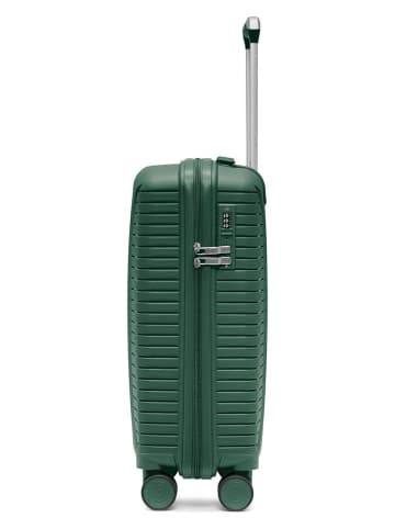 Puccini Hardcase-Trolley "Berlin" in Grün - (B)38 x (H)54 x (T)22 cm