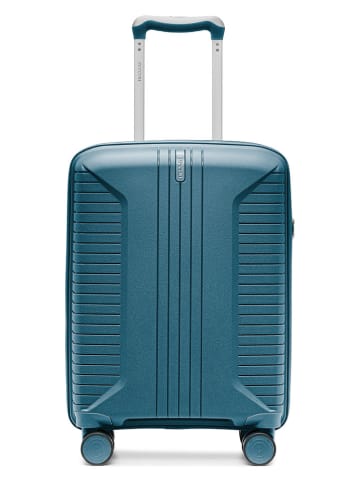 Puccini Walizka "Berlin" w kolorze niebieskim - 38 x 54 x 22 cm