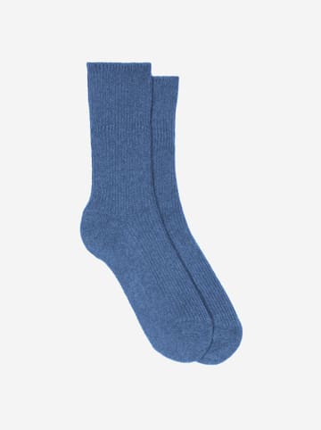 Perfect Cashmere Kasjmieren sokken "Dayaya" blauw