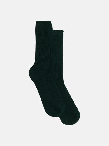 Perfect Cashmere Kasjmieren sokken "Dayaya" donkergroen