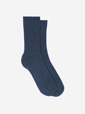 Perfect Cashmere Kasjmieren sokken "Dayaya" donkerblauw