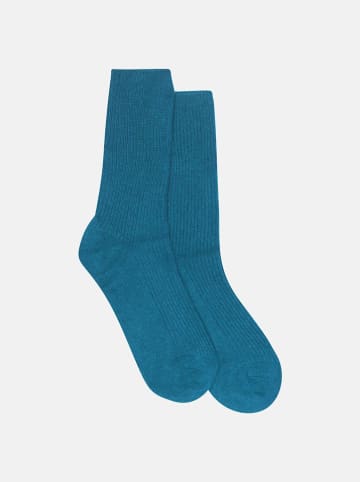 Perfect Cashmere Kasjmieren sokken "Dayaya" blauw