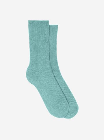 Perfect Cashmere Kasjmieren sokken "Dayaya" turquoise