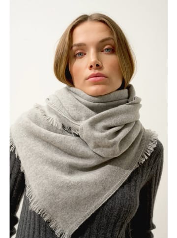 Perfect Cashmere Kasjmieren sjaal "Huacho" grijs - (L)100 x (B)90 cm