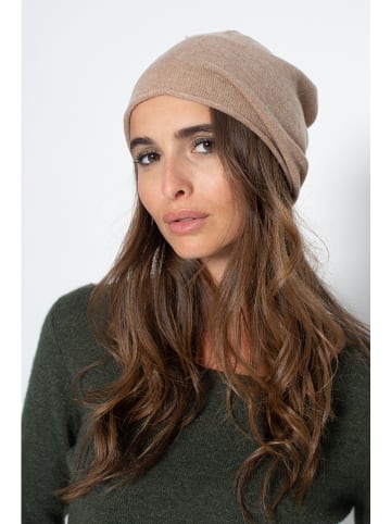 Perfect Cashmere Kaschmir-Mütze "Lauren" in Beige