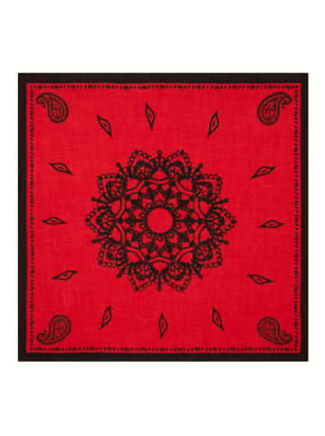 Perfect Cashmere Kaschmir-Tuch "Lulea" in Rot - (L)90 x (B)90 cm