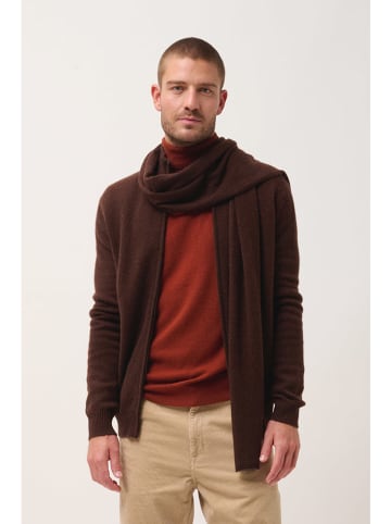 Perfect Cashmere Kasjmieren sjaal "Spencer" bruin - (L)200 x (B)30 cm