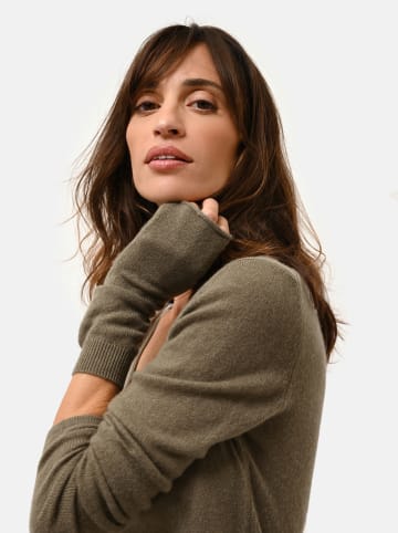 Perfect Cashmere Kaschmir-Armstulpen "Zoe" in Khaki