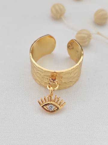 atelier MIU Vergulde ring met edelsteen