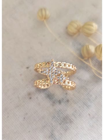 atelier MIU Vergulde ring met edelstenen