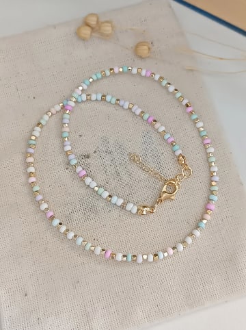 atelier MIU Pozłacany naszyjnik z elementami ozdobnymi - dł. 42 cm