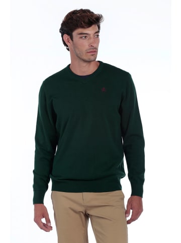 The Time of Bocha Sweter "Pico" w kolorze ciemnozielonym