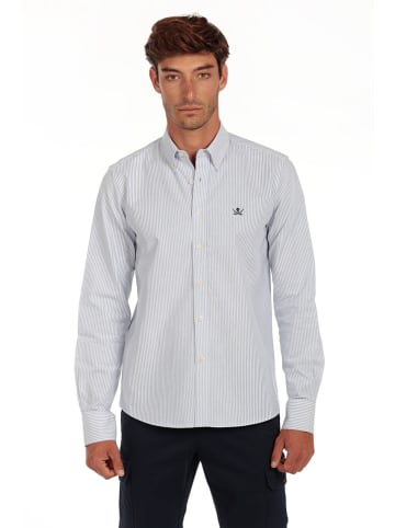 The Time of Bocha Hemd "Oxford" in Hellblau/ Weiß