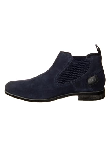 Bugatti Leder-Chelsea-Boots in Dunkelblau