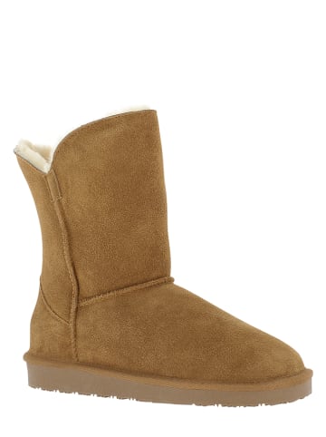 Gooce Leder-Winterstiefel "Breezy" in Hellbraun