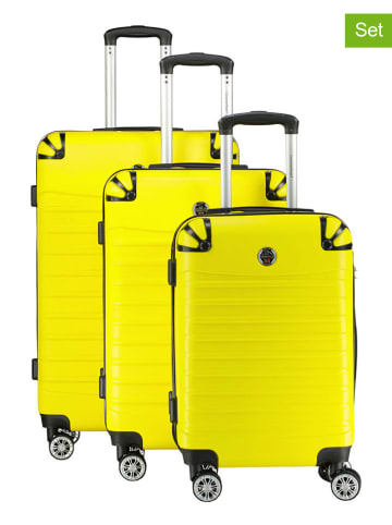 Canadian Peak 3-delige hardcase-trolleyset "Shockeak" geel